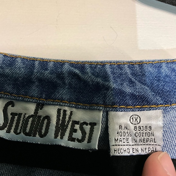 Vintage Studio West Embroidered Floral Denim Vest - Picture 5 of 7